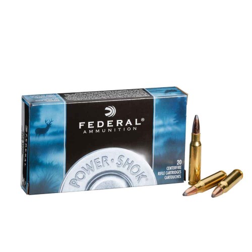 Büchsenmunition .222 Rem. Power Shok Tlm 3,2g/50grs. Federal Ammunition