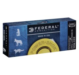 Büchsenmunition .223 Rem. Power Shok Tlm 3,6g/55grs. Federal Ammunition