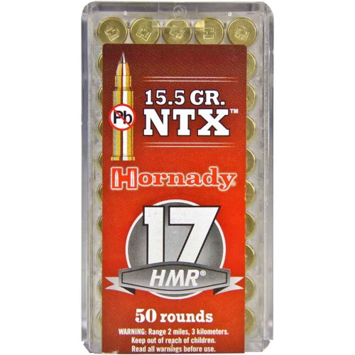 Büchsenmunition .17 HMR NTX Bleifrei 1,0g/15,5grs. Hornady