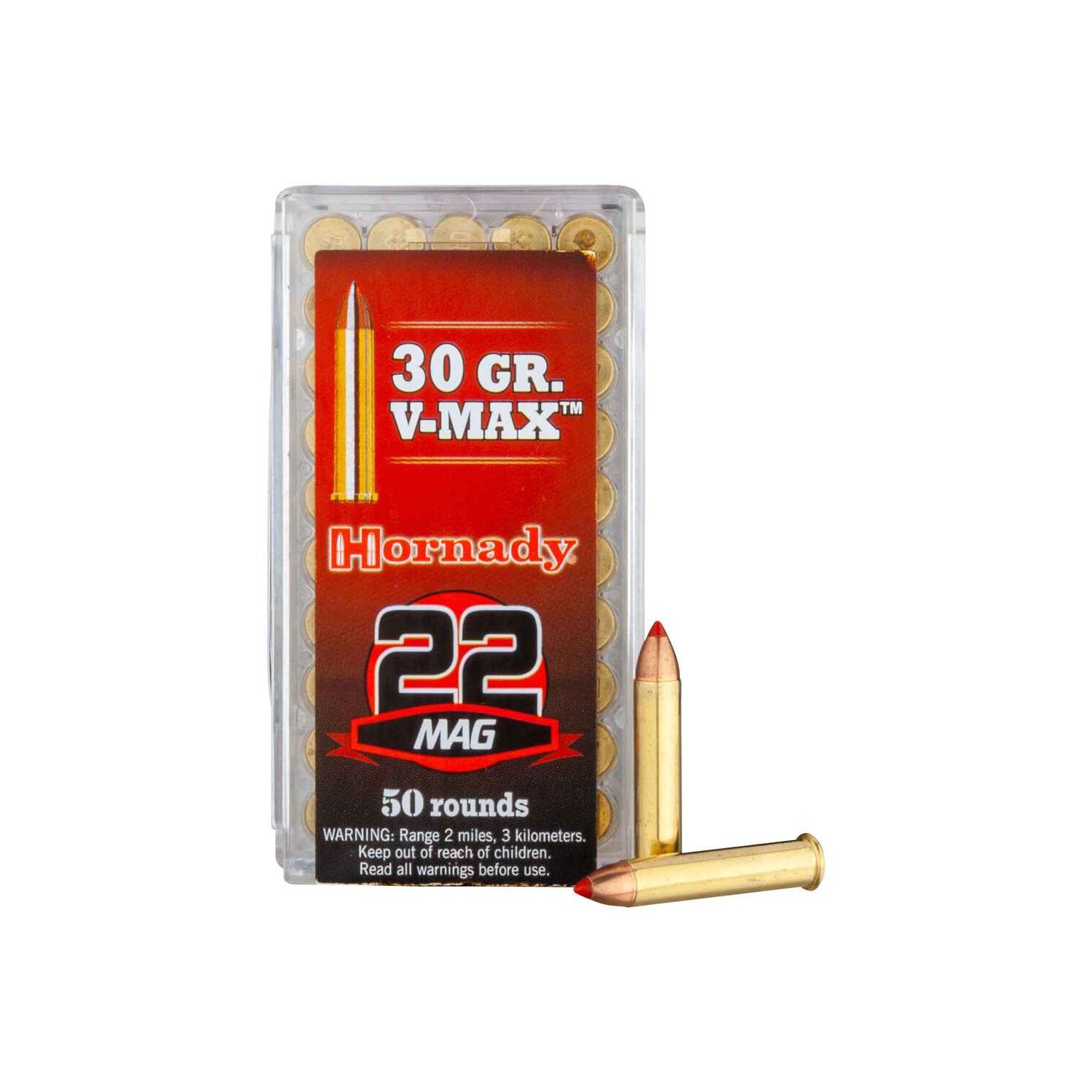 Büchsenmunition .22 WMR V-Max 1,9g/30grs. Hornady