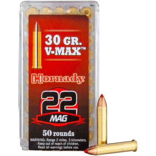 Büchsenmunition .22 WMR V-Max 1,9g/30grs. Hornady