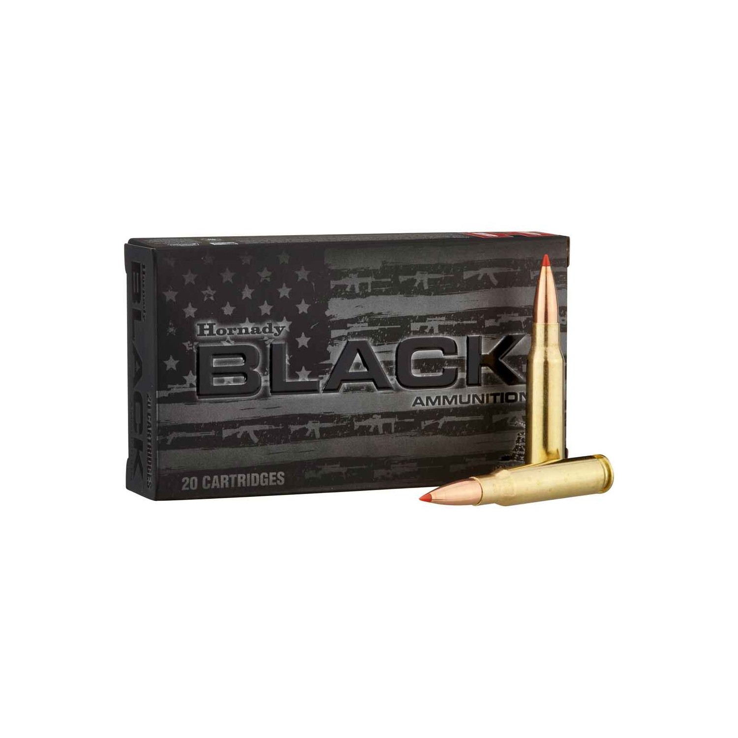 Büchsenmunition .308 Win. Black A-Max 10,9g/168grs. Hornady