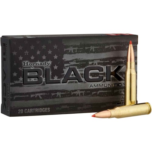 Büchsenmunition .308 Win. Black A-Max 10,9g/168grs. Hornady