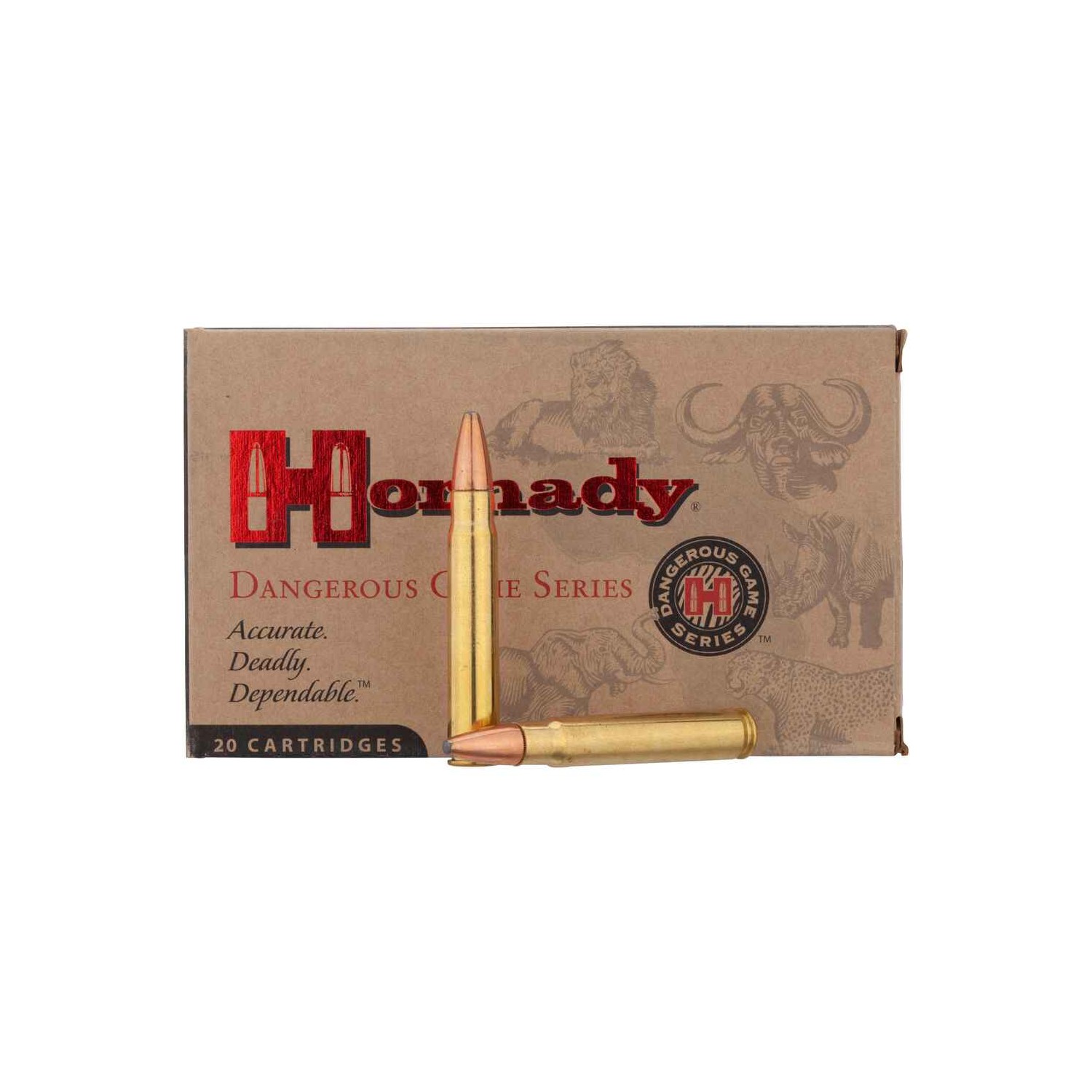 Büchsenmunition 9,3x62 SP-RP, 18,5g/286grs. Hornady