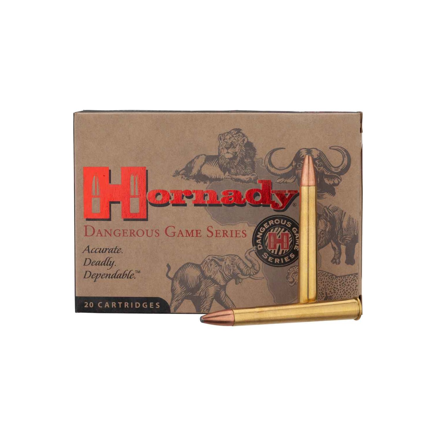 Büchsenmunition 9,3x74 R, SP-RP 18,5g/286grs. Hornady