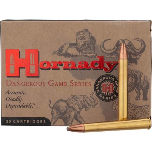 Büchsenmunition 9,3x74 R, SP-RP 18,5g/286grs. Hornady