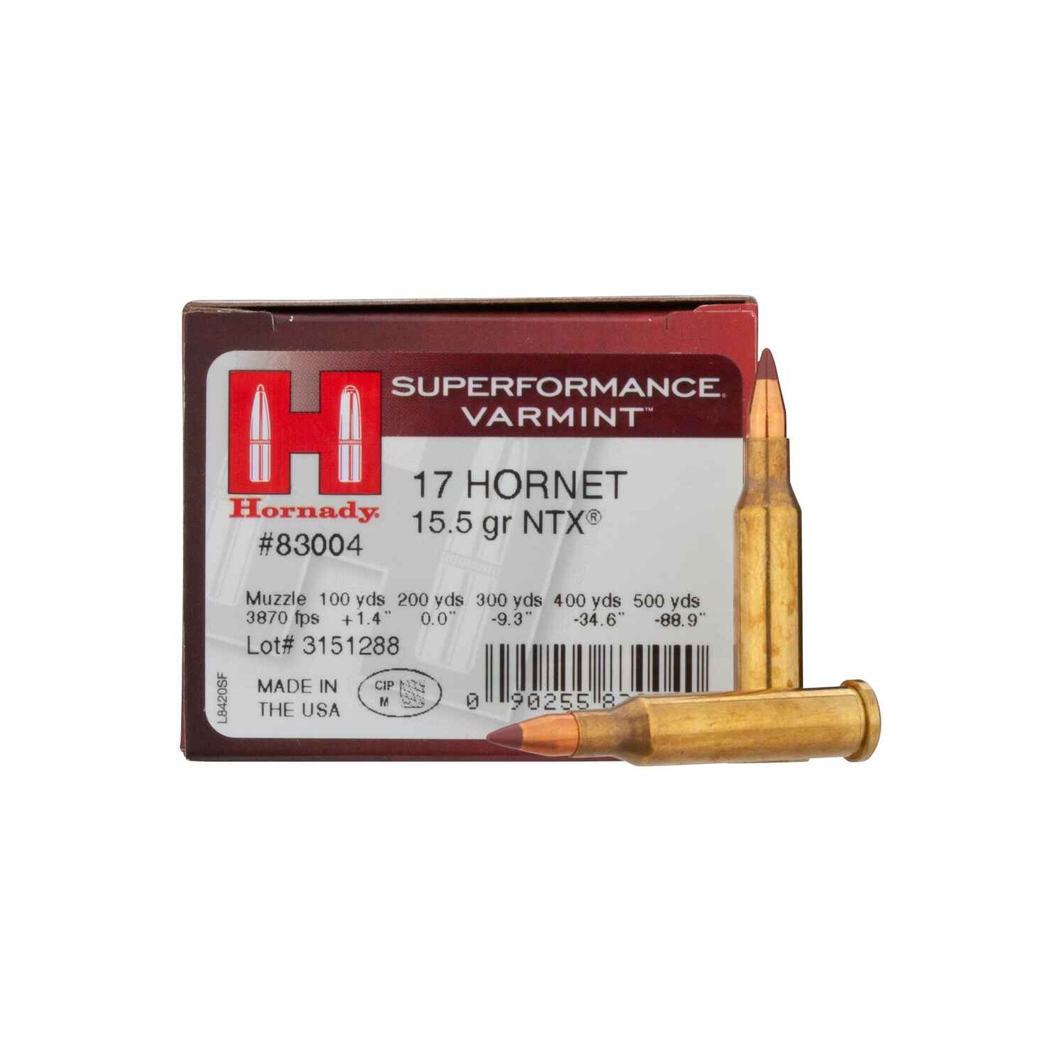 .17 Hornet NTX Bleifrei 1,0g/15,5grs. Hornady