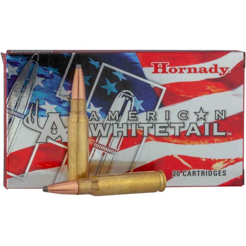 Büchsenmunition .308 Win. American Whitetail, Interlock SP 10,7g/165 grs. Hornady