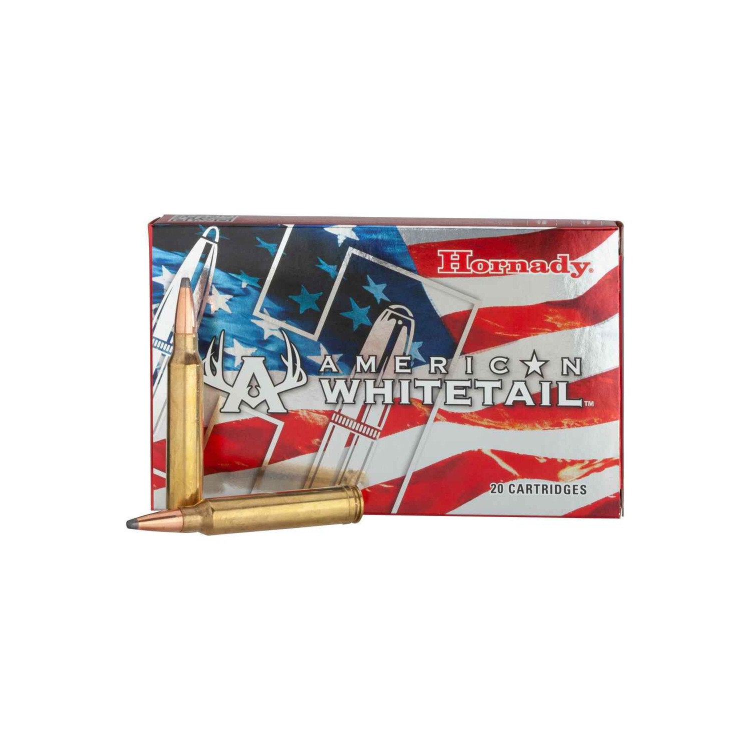 Büchsenmunition .300 Win. Mag. American Whitetail Interlock SP 11,7g/180grs. Hornady