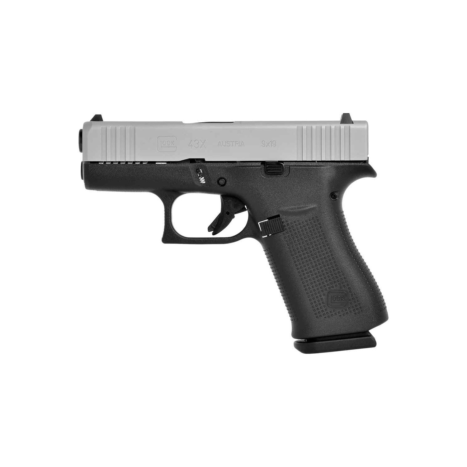 Glock 43X silver slide