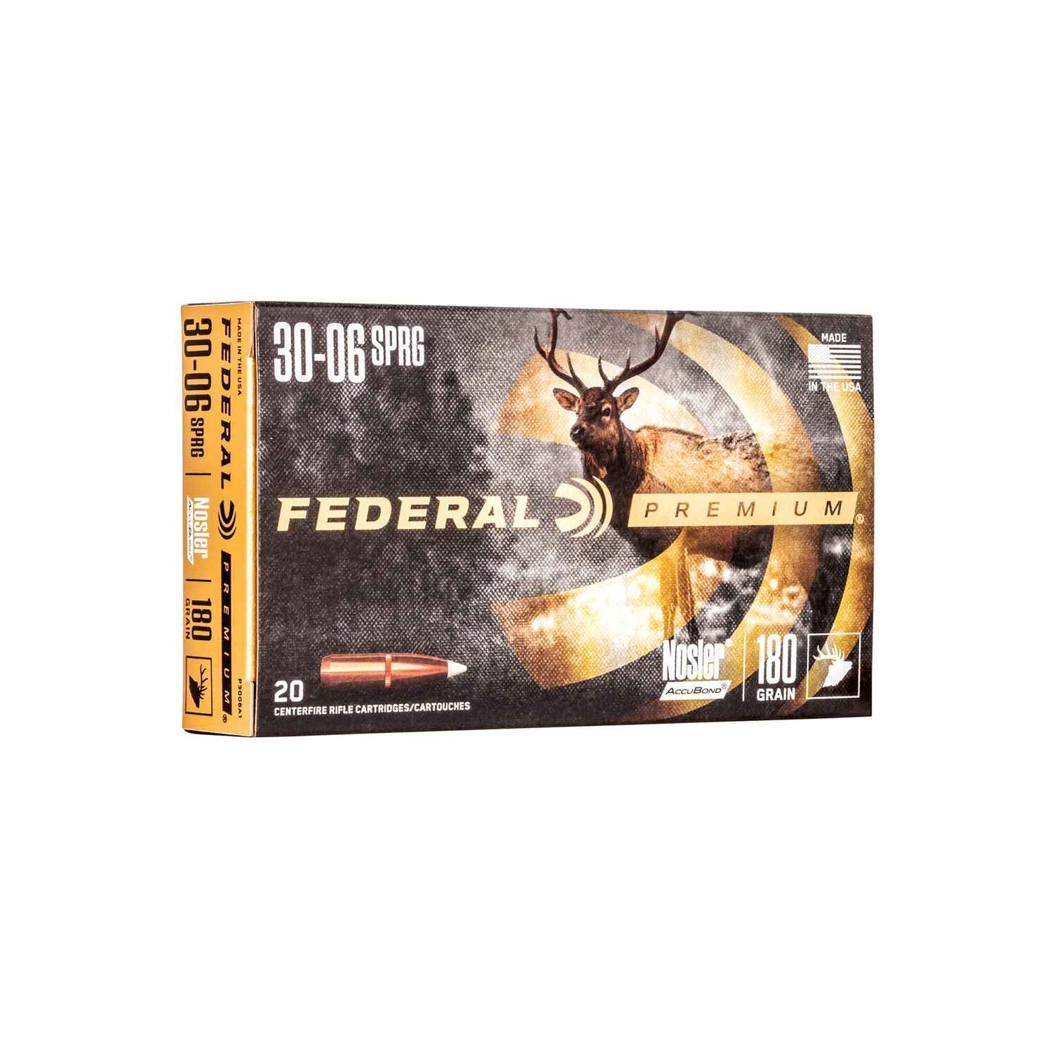 Büchsenmunition .30-06 Spr. Premium Nosler Accubond 180 grs. Federal Ammunition