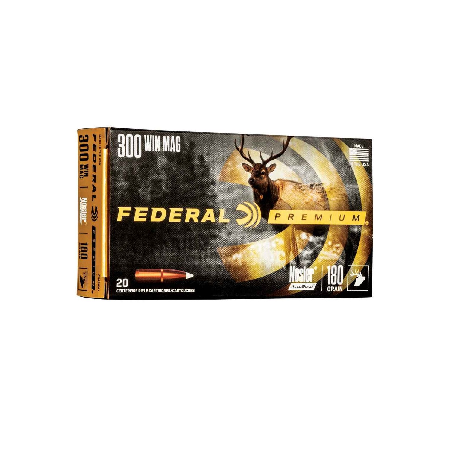 Büchsenmunition .300 Win. Mag. Premium Nosler Accubond 180 grs. Federal Ammunition