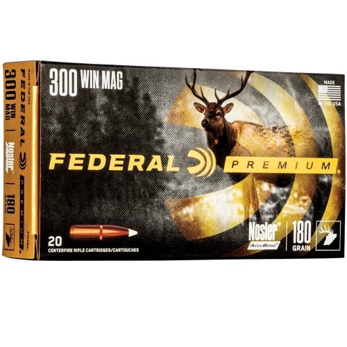 Büchsenmunition .300 Win. Mag. Premium Nosler Accubond 180 grs. Federal Ammunition