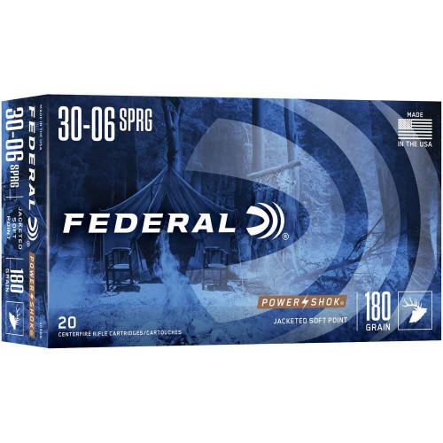 Büchsenmunition .30-06 Spr. Power Shok Tlm 11,7g/180grs. Federal Ammunition