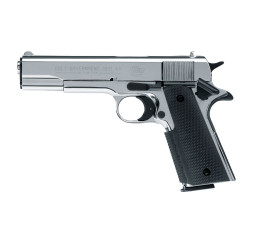 Colt Schreckschuss Pistole Government 1911 A1 Polished Chrome seite