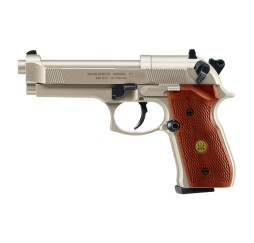 Beretta CO2 Pistole M 92 FS nickel, Holzgriffschalen seite 1