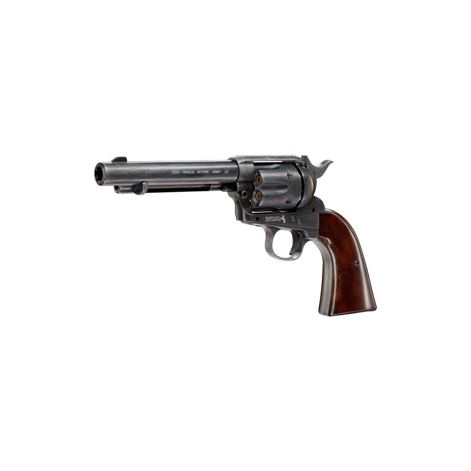 Colt CO2 Revolver SA Army 45 Diabolo antik finish vorn