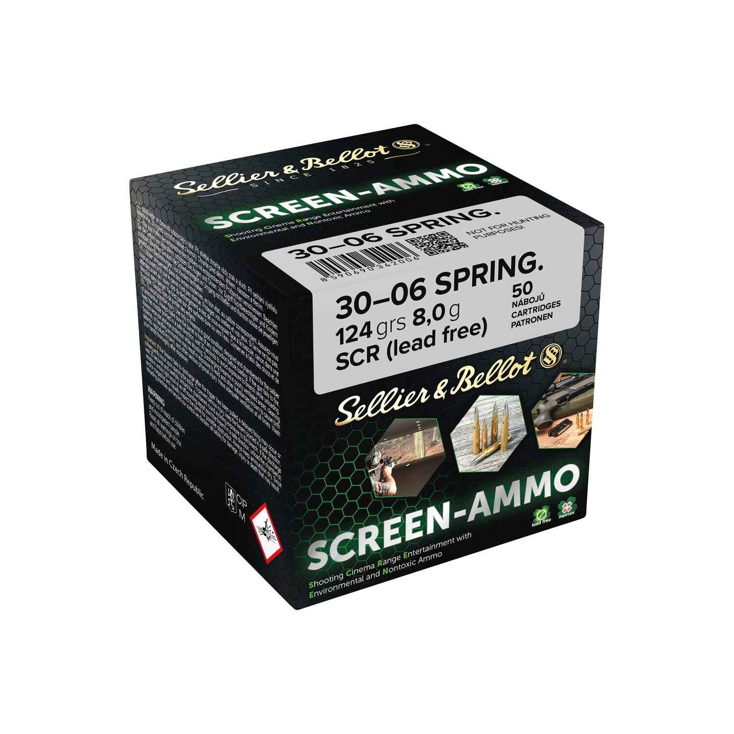 Sellier & Bellot
.30-06 Spr. Screen-Ammo SCR Zink 8,0g/124grs.