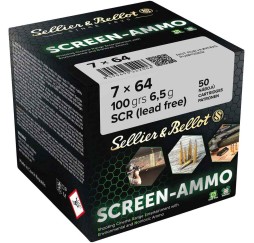 Sellier & Bellot
7x64 Screen-Ammo SCR Zink 6,5g/100grs.