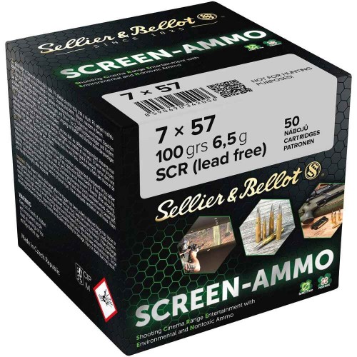 Sellier & Bellot
7x57 Screen-Ammo SCR Zink 6,5g/100grs.