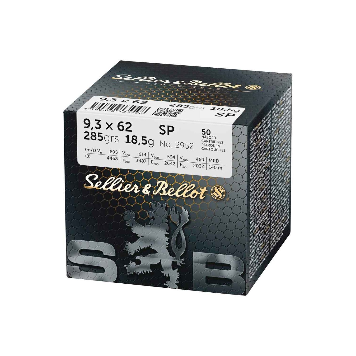 Sellier & Bellot
9,3x62 Teilmantel 18,5g/285grs.