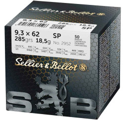 Sellier & Bellot
9,3x62 Teilmantel 18,5g/285grs.