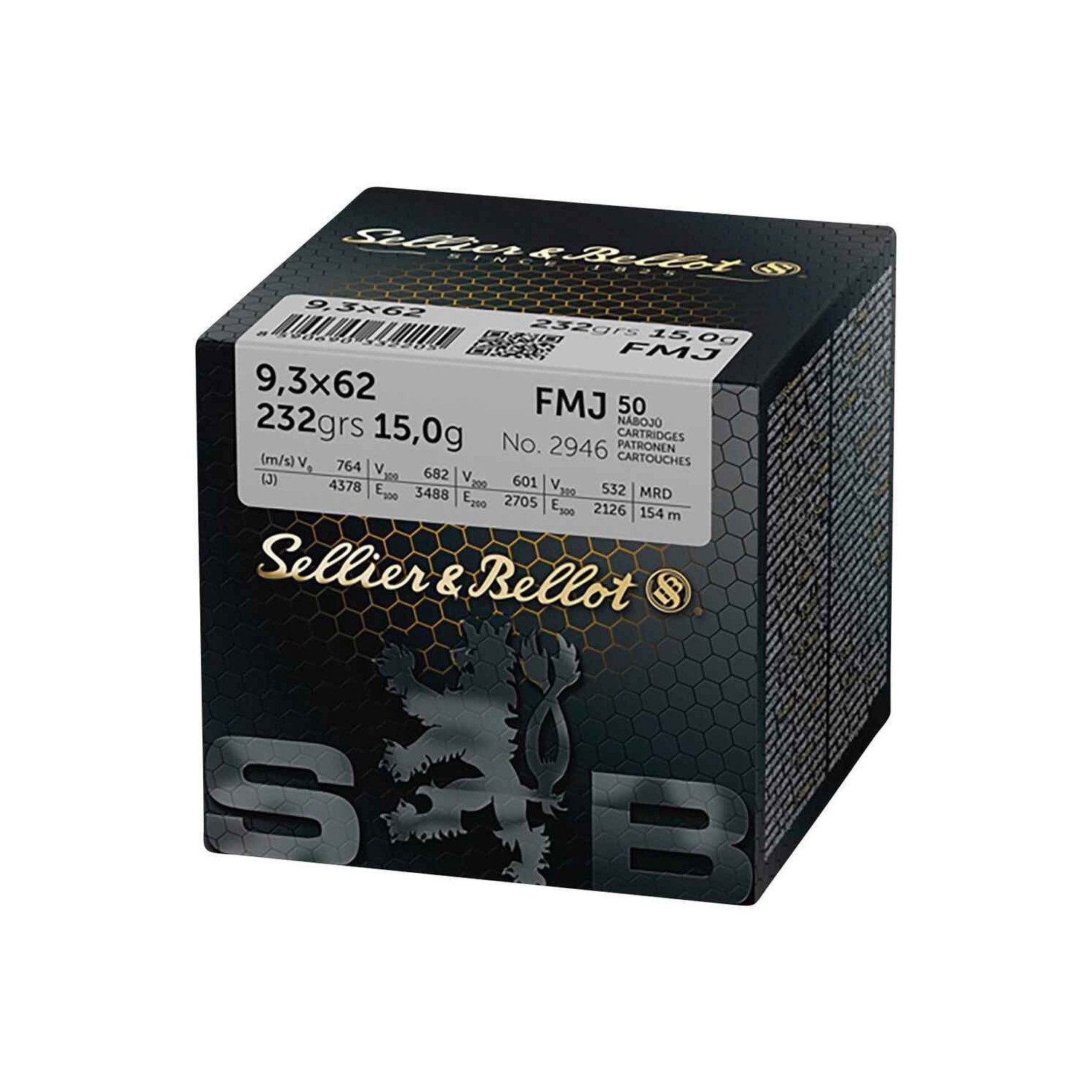 Sellier & Bellot
9,3x62 Vollmantel 15,0g/232grs.