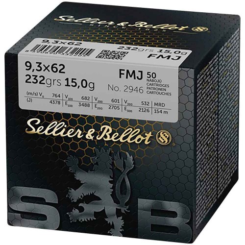 Sellier & Bellot
9,3x62 Vollmantel 15,0g/232grs.