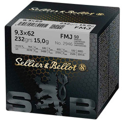 Sellier & Bellot
9,3x62 Vollmantel 15,0g/232grs.