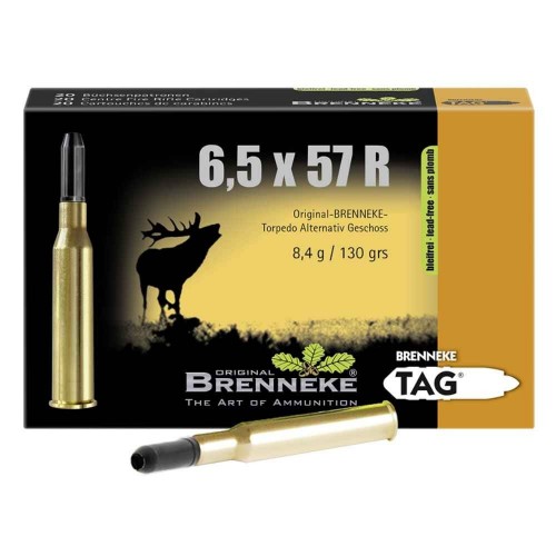 6,5x57R TAG bleifrei 8,4g/130 grs. Brenneke