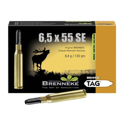 6,5x55 TAG bleifrei 8,4g/130grs. Brenneke