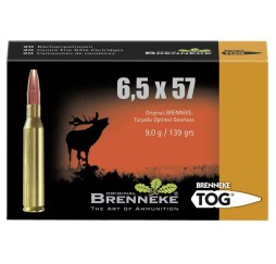 6,5x57 TOG 9,0g/139 grs. Brenneke