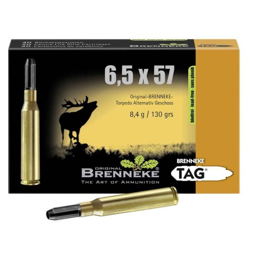 6,5x57 TAG bleifrei 8,4g/130grs. Brenneke