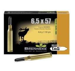 6,5x57 TAG bleifrei 8,4g/130grs. Brenneke