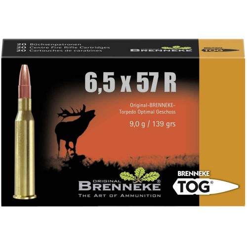 6,5x57 R TOG 9,0g/139grs. Brenneke