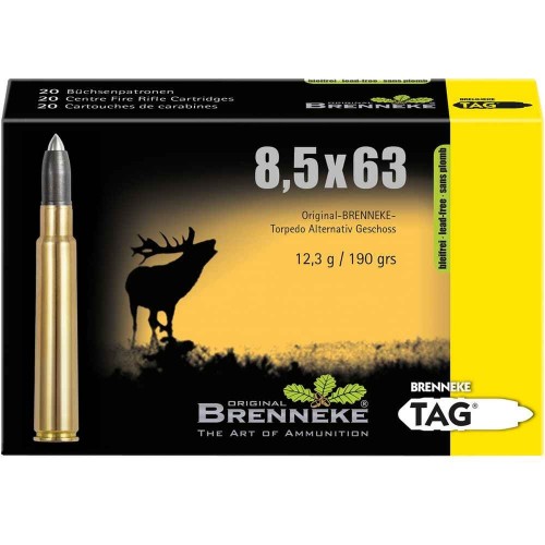 8,5x63 TAG 12,3g/190grs. Brenneke