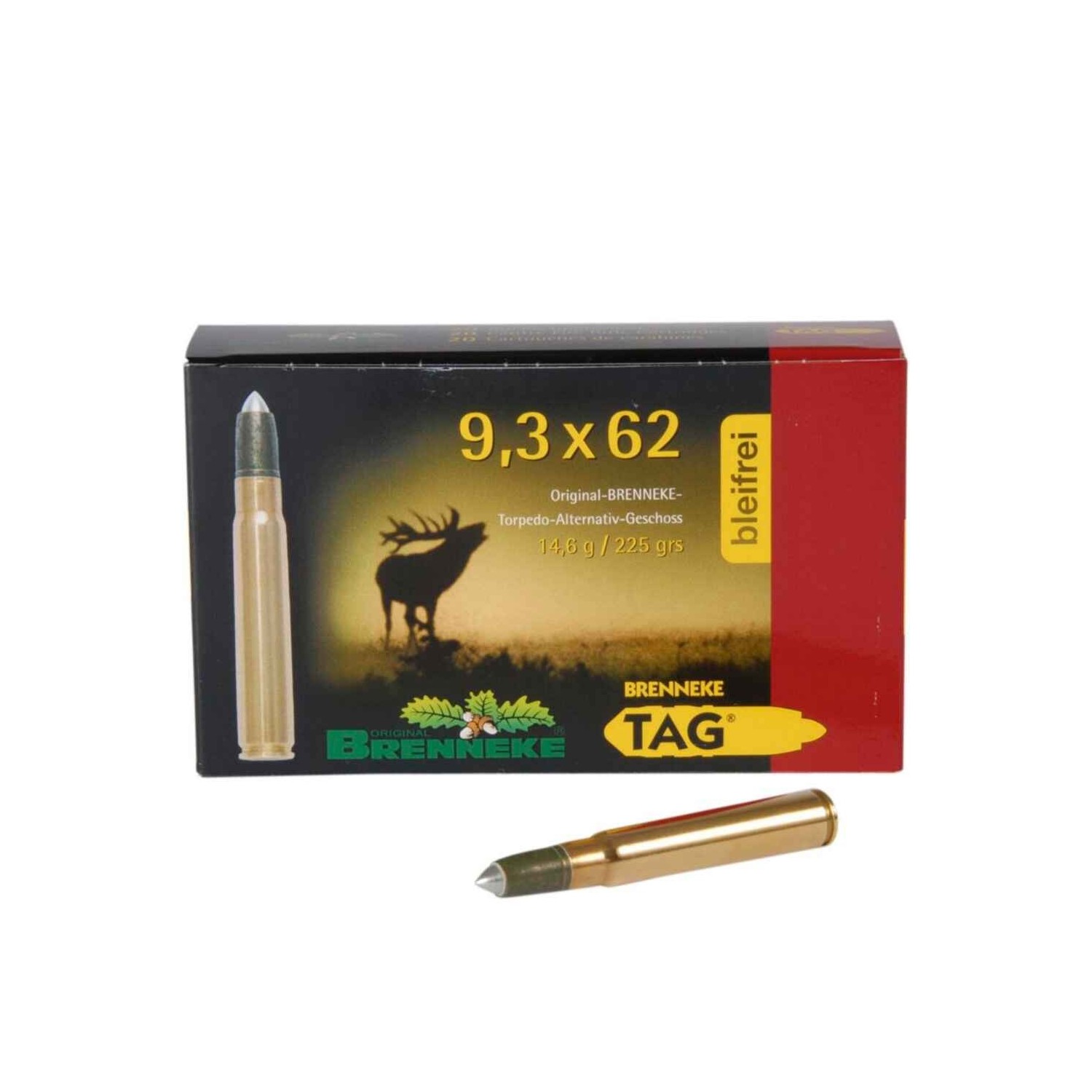 9,3x62 TAG bleifrei 14,6g/225grs. Brenneke