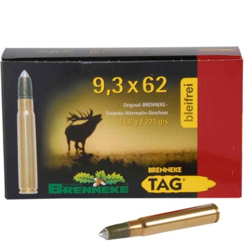 9,3x62 TAG bleifrei 14,6g/225grs. Brenneke