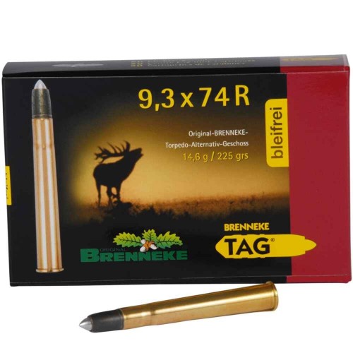 9,3x74 R TAG bleifrei 14,6g/225grs. Brenneke