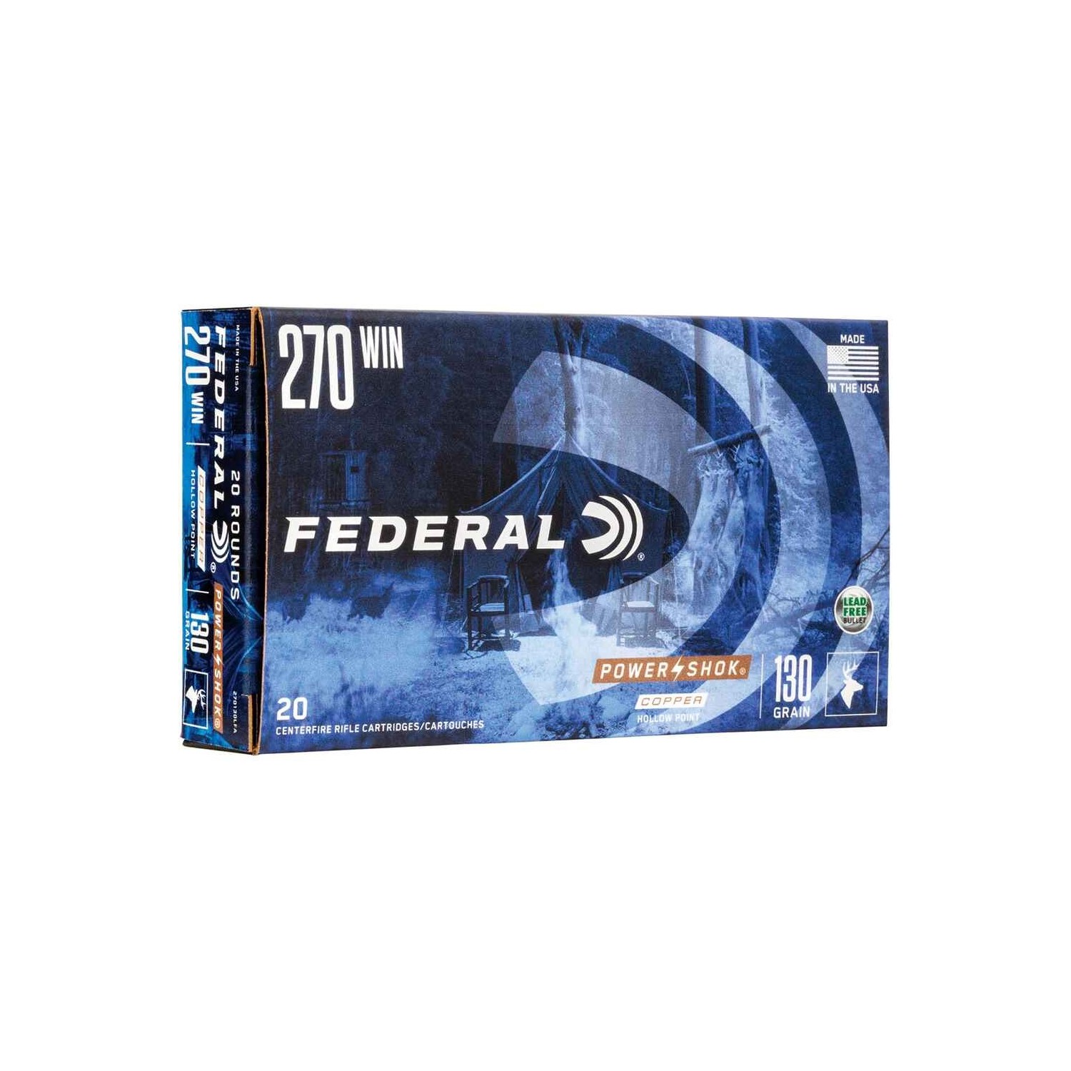 .270 Win. Power Shok Copper HP 8,4g/130grs. Federal Ammunition