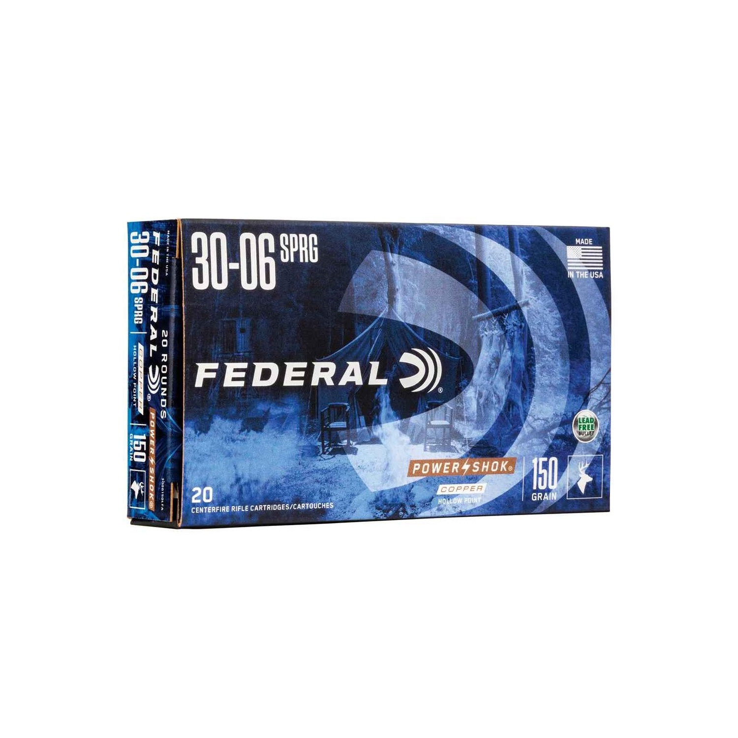 .30-06 Spr. Power Shok Copper HP 9,7g/150grs. Federal Ammunition