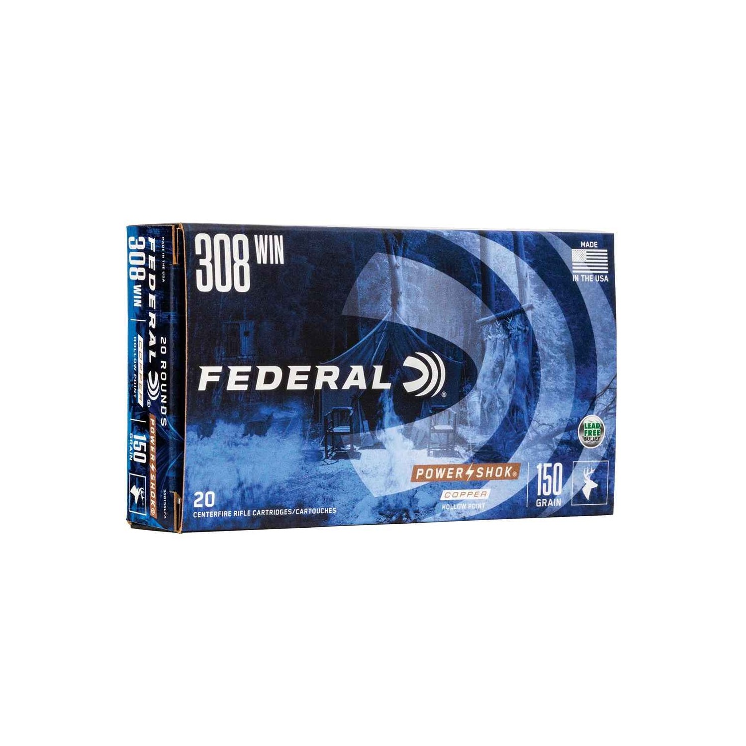 .308 Win. Federal Power Shok Copper HP 9,7g/150grs. Federal Ammunition