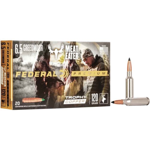 6,5 Creedmoor V-Shok Trophy Copper 7,8g/120grs. Federal Ammunition