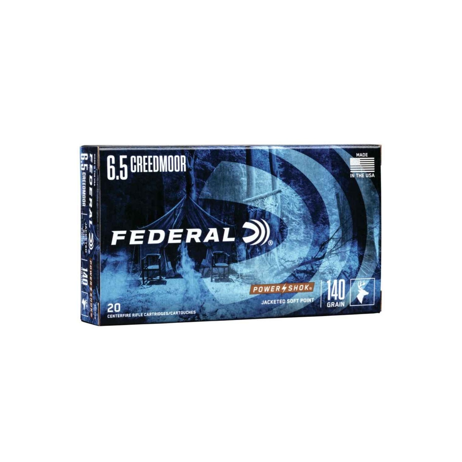 6,5 Creedmoor Power Shok Tlm 9,1g/140grs. Federal Ammunition