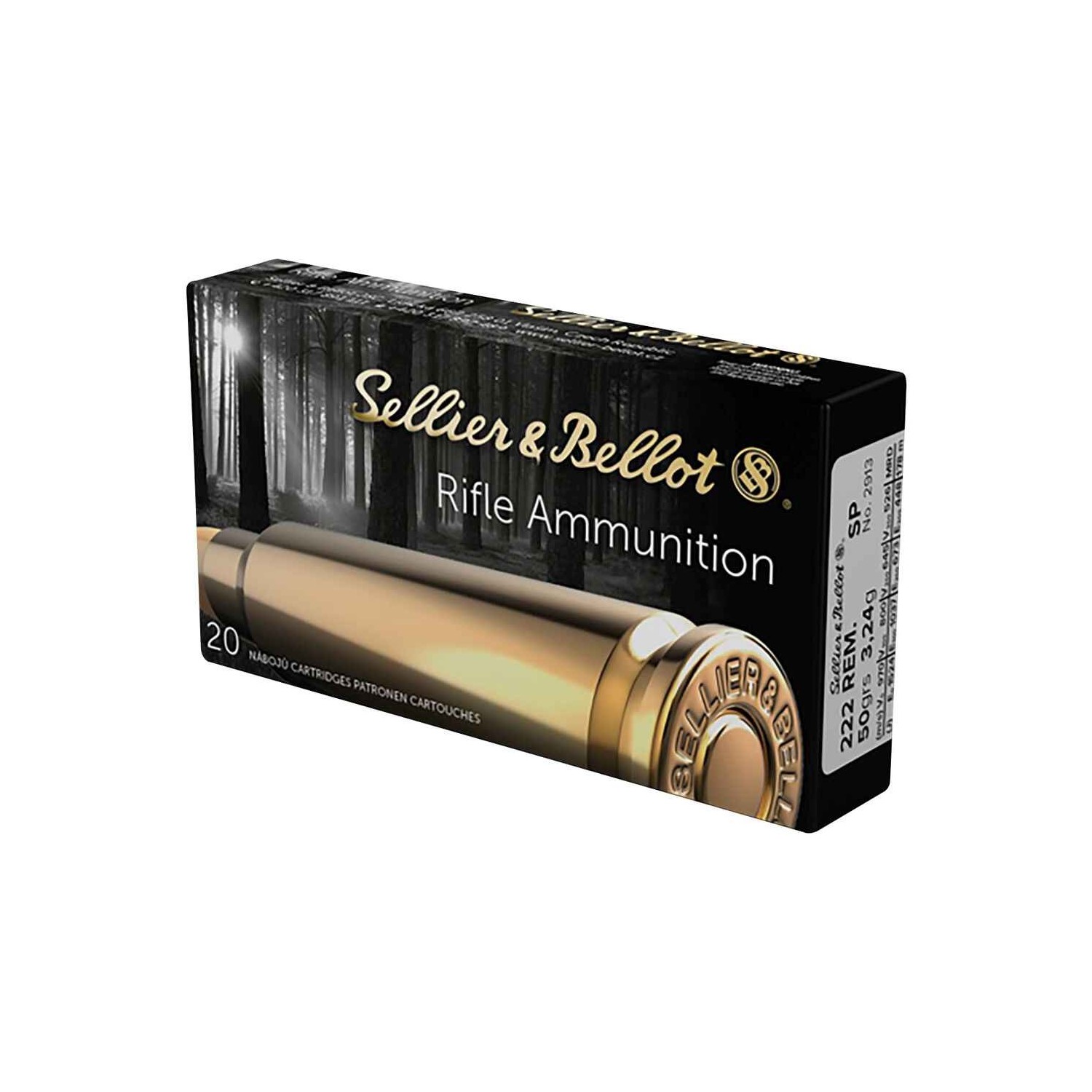 .222 Rem. Teilmantel 3,2g/50grs. Sellier & Bellot