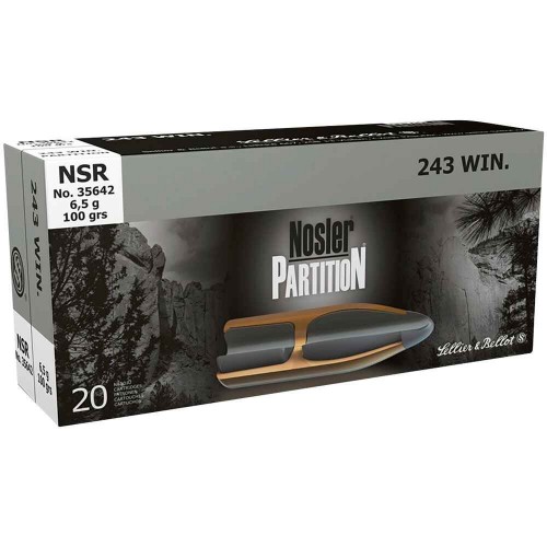 .243 Win. Nosler Partition 6,5g/100grs. Sellier & Bellot