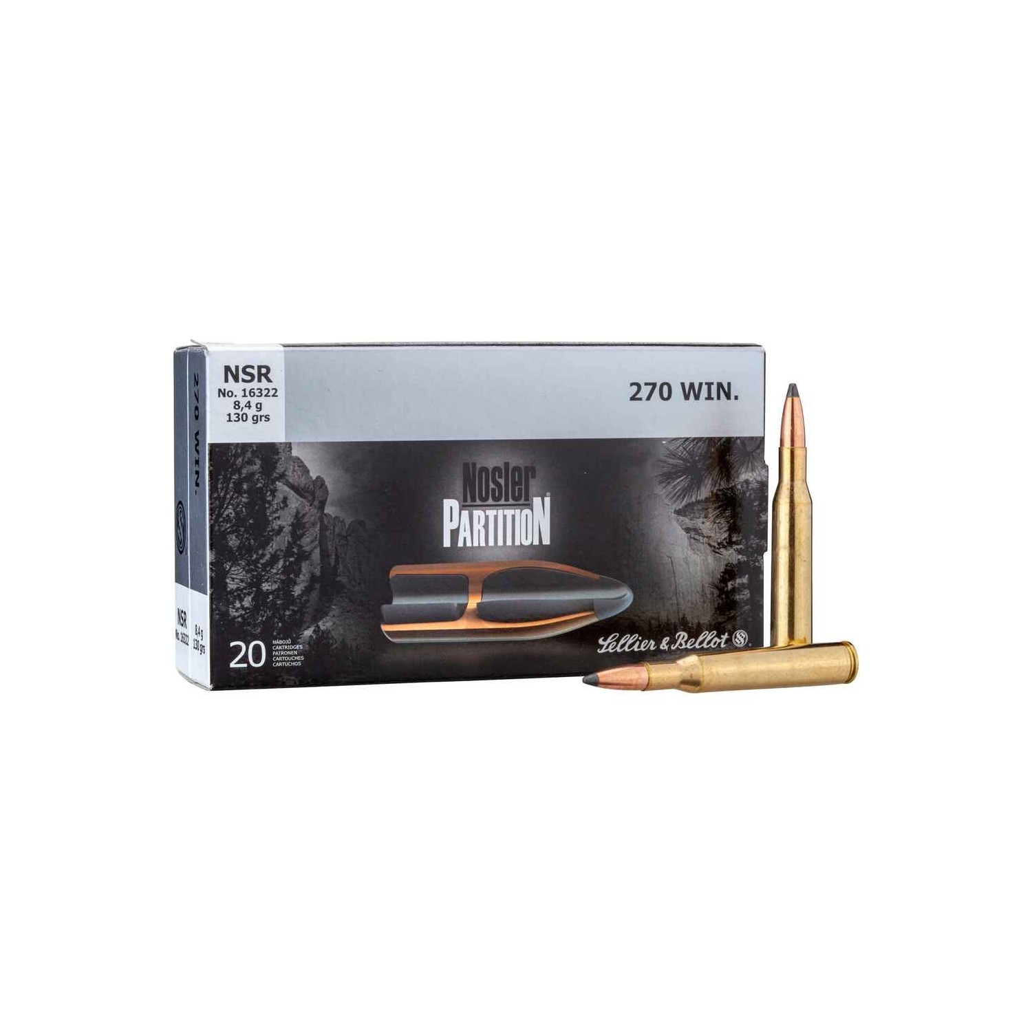 .270 Win. Nosler Partition 8,4g/130grs. Sellier & Bellot