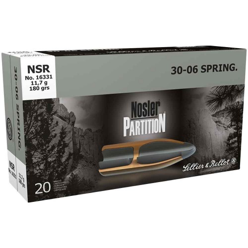 .30-06 Spr. Nosler Partition 11,7g/180grs. Sellier & Bellot