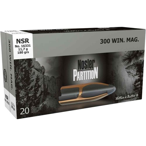 .300 Win. Mag. Nosler Partition 11,7g/180grs. Sellier & Bellot