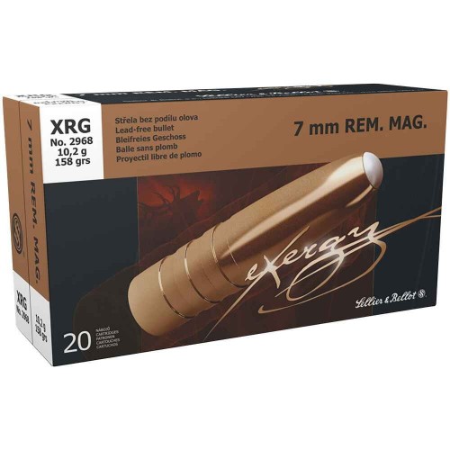 7 mm Rem. Mag. eXergy bleifrei 10,2g/158grs. Sellier & Bellot